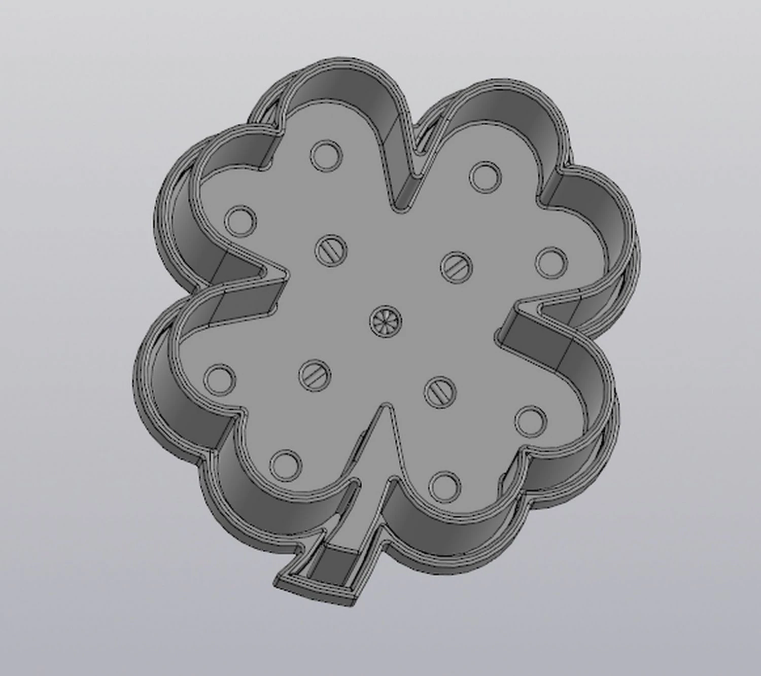 Flowerpot Clover 3D Print Model .c4d .max .obj .3ds .fbx .stl .blend 