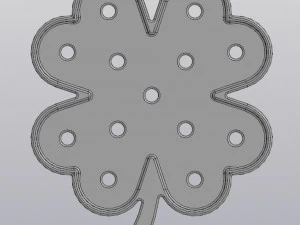 Flowerpot Clover 3D Print Model