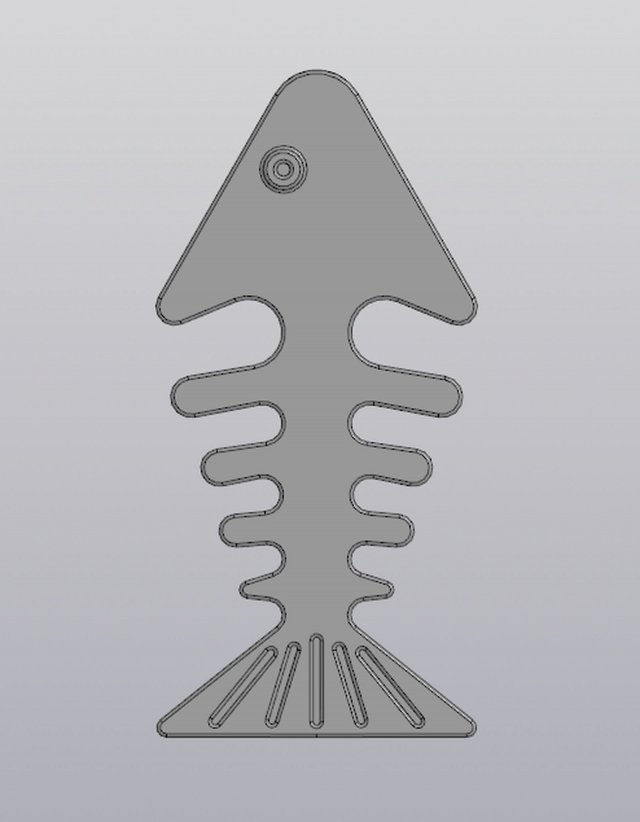 Fish bone vase 3D 打印模型 .c4d .max .obj .3ds .fbx .stl .blend 