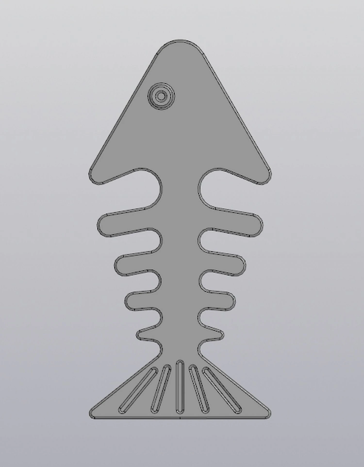 Fish bone vase 3D Print Model .c4d .max .obj .3ds .fbx .stl .blend 