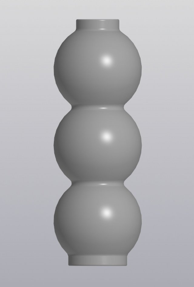 3 bulbs vase 3D Print Model .c4d .max .obj .3ds .fbx .stl .blend 