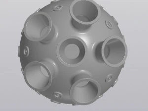 Vase 6 Pipes 3D Print Model