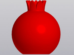 Vase Pomegranate 3D Baskı Modeli