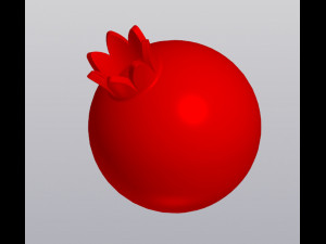 Vase Pomegranate 3D Baskı Modeli