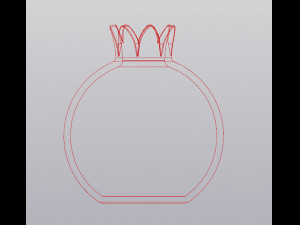 Vase Pomegranate 3D Baskı Modeli