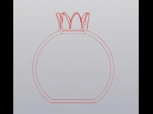 Vase Pomegranate 3D Print Model