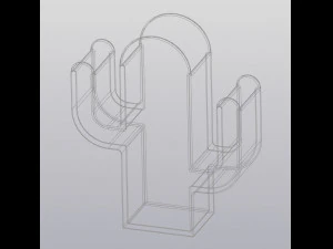 Pencil holder Vase Cactus 3D Print Model