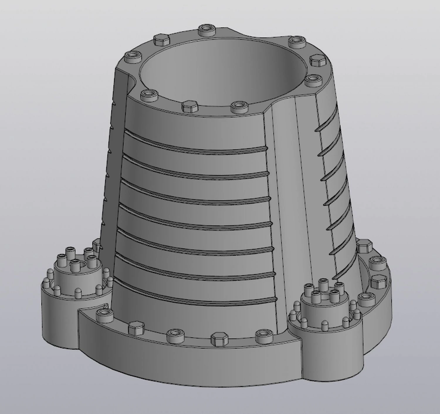 Flowerpot Techno 3D Print Model .c4d .max .obj .3ds .fbx .stl .blend 