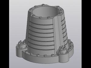 Flowerpot Techno Model Cetak 3D
