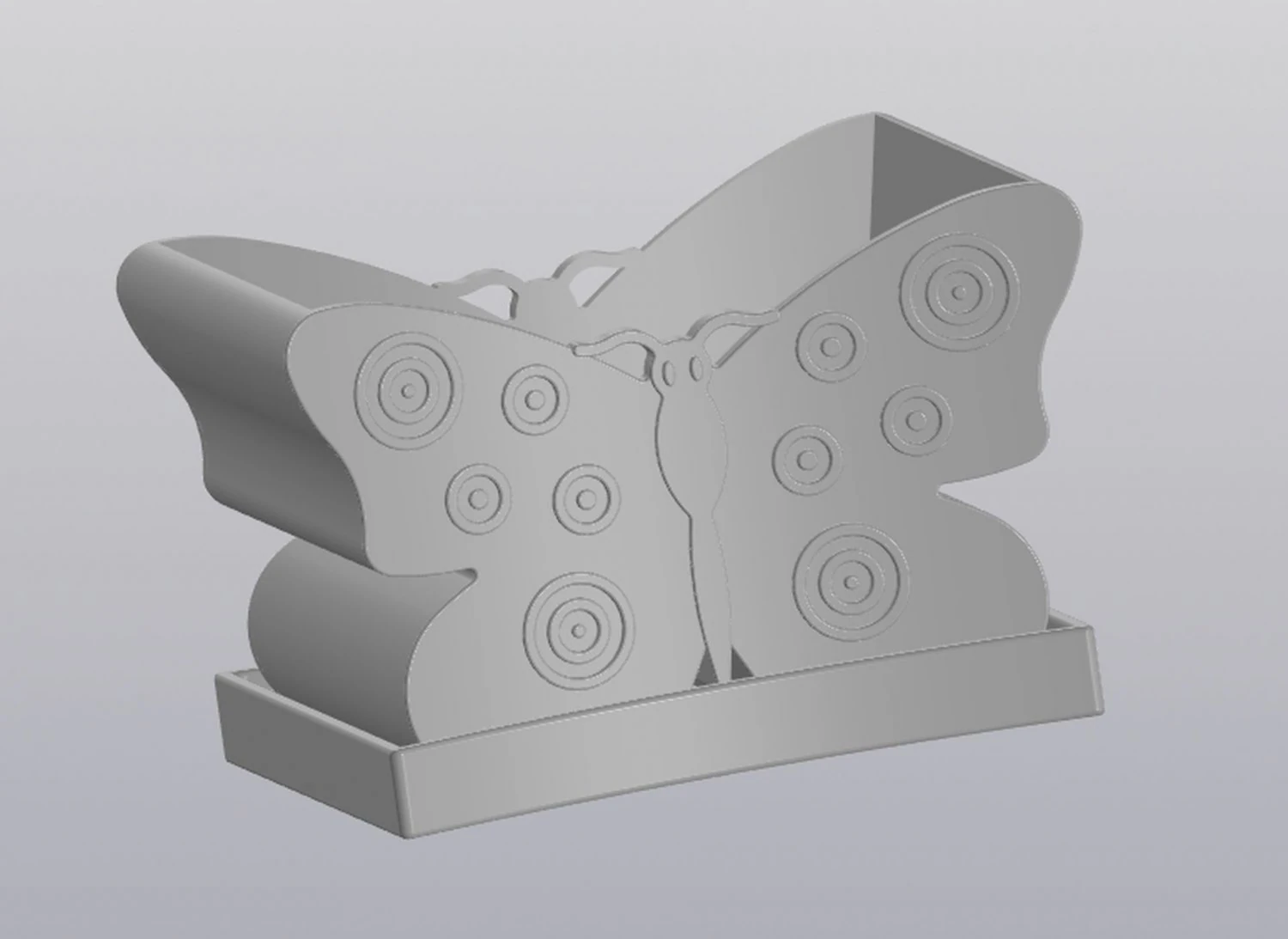 Flowerpot Butterfly 3D Print Model .c4d .max .obj .3ds .fbx .stl .blend 