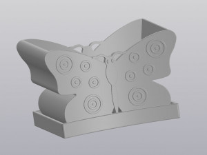 Flowerpot Butterfly 3D 打印模型