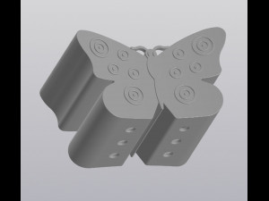 Flowerpot Butterfly 3D Baskı Modeli