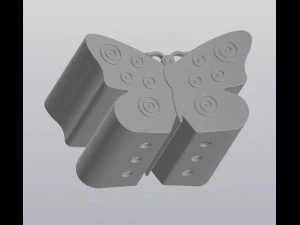 Flowerpot Butterfly 3D Print Model