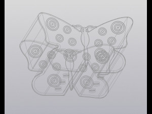 Flowerpot Butterfly 3D Baskı Modeli