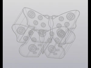 Flowerpot Butterfly 3D Print Model
