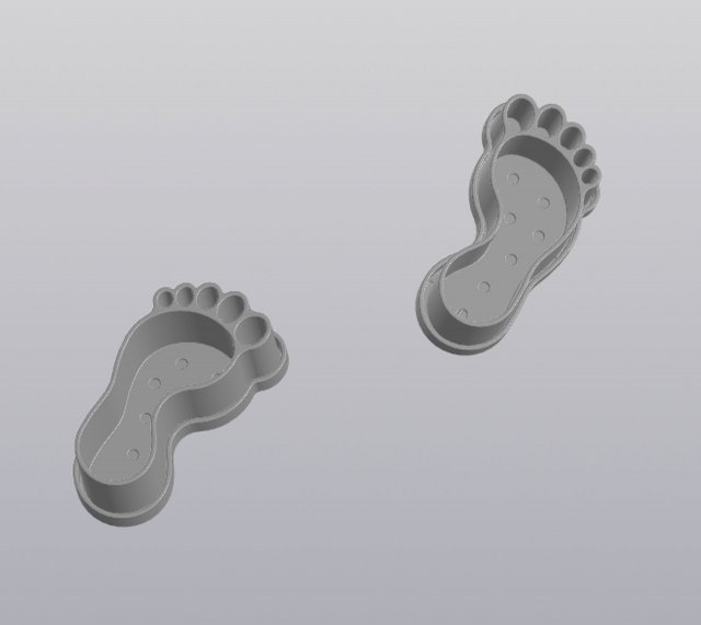 Flowerpot Foot print 3D प्रिंट मॉडल .c4d .max .obj .3ds .fbx .stl .blend 