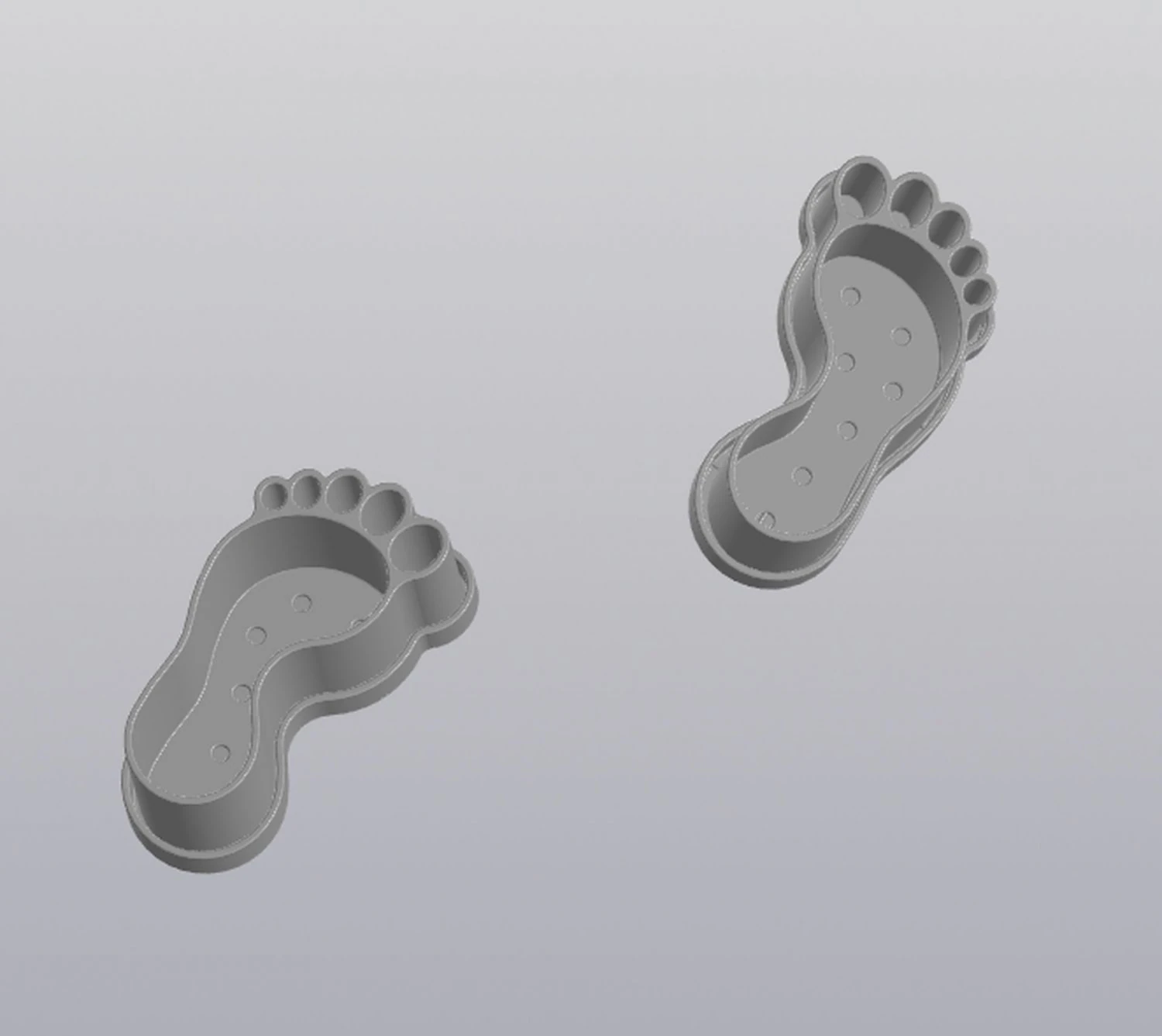 Flowerpot Foot print 3D Print Model .c4d .max .obj .3ds .fbx .stl .blend 