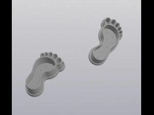 Bloempot voetafdruk 3D printmodel