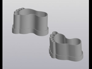 Flowerpot Foot print 3D प्रिंट मॉडल