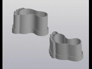 Flowerpot Foot print 3D Print Model