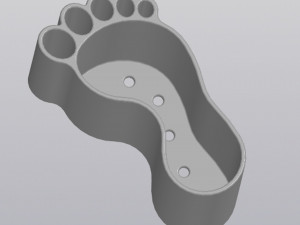 Flowerpot Foot print 3D प्रिंट मॉडल