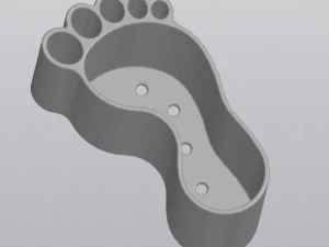 Flowerpot Foot print 3D Print Model