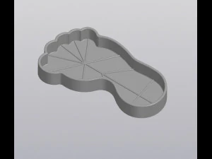 Flowerpot Foot print 3D Print Model