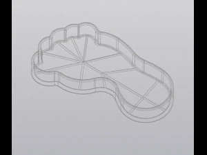 Flowerpot Foot print 3D Print Model