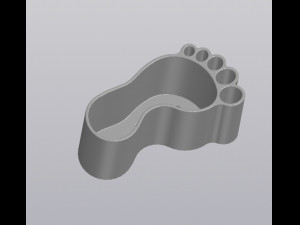 Flowerpot Foot print 3D प्रिंट मॉडल