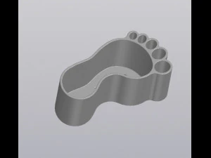 Flowerpot Foot print 3D Print Model
