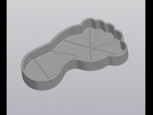 Flowerpot Foot print 3D Print Model