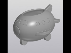 Flowerpot Holder for small things Airplane 3D 프린트 모델