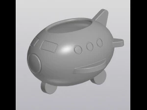 Flowerpot Holder for small things Airplane 3D Print Model