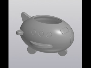 Flowerpot Holder for small things Airplane 3D 프린트 모델