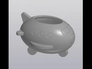Flowerpot Holder for small things Airplane 3D Print Model