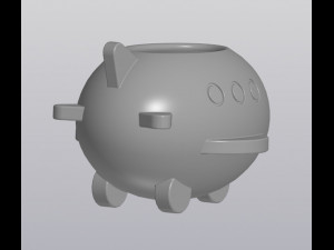 Flowerpot Holder for small things Airplane 3D 프린트 모델