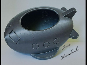 Flowerpot Holder for small things Airplane 3D 프린트 모델
