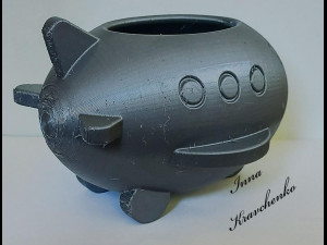 Flowerpot Holder for small things Airplane 3D 프린트 모델