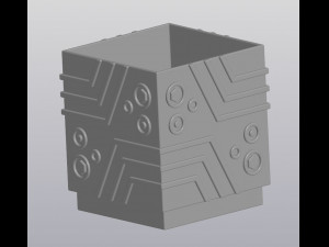 Flowerpot High Tech 3D 프린트 모델