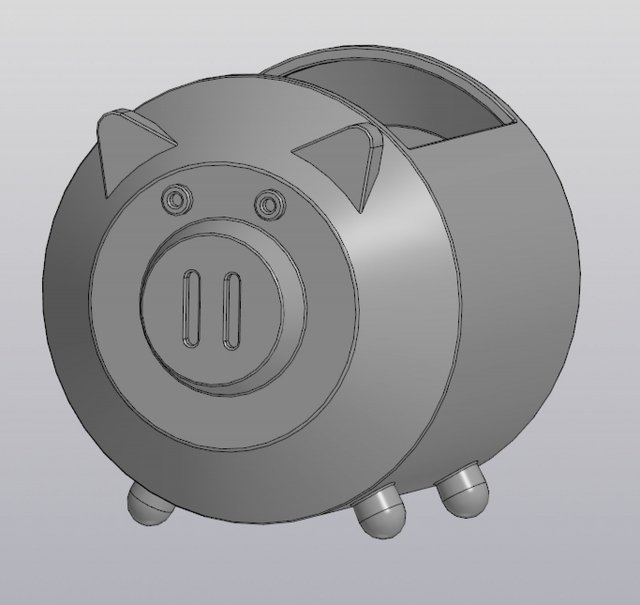 Flowerpot Holder for small things Piglet 3D Print Model .c4d .max .obj .3ds .fbx .stl .blend 