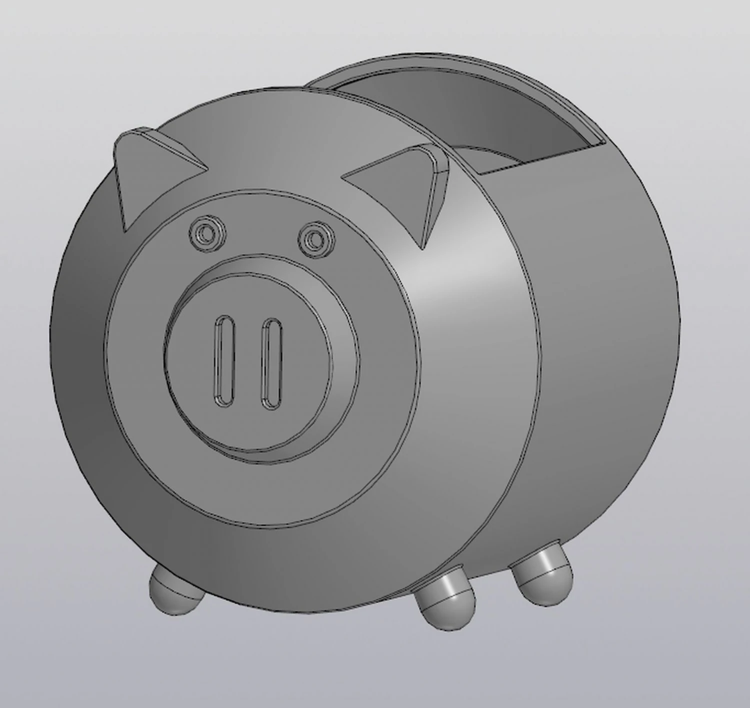 Flowerpot Holder for small things Piglet 3D Print Model .c4d .max .obj .3ds .fbx .stl .blend