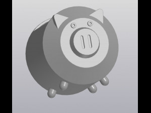 Flowerpot Holder for small things Piglet 3D Print Model