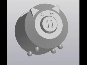 Flowerpot Holder for small things Piglet 3D Print Model