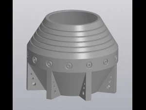 Pflanzgefäßhalter im Space-Stil 3D Druckmodell