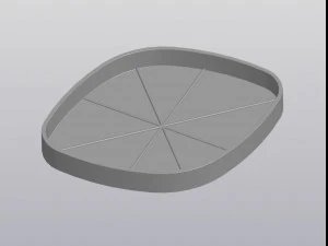 Flowerpot Monstera 2 leafs 3D Print Model