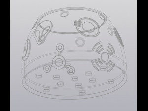 Landed UFO Planter 3D Baskı Modeli