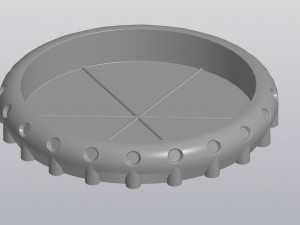 Landed UFO Planter 3D Baskı Modeli