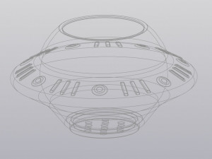 UFO beam Planter 3D 打印模型
