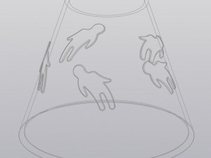 UFO beam Planter 3D 打印模型