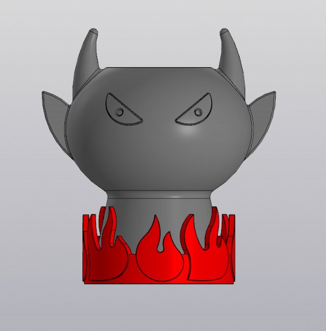 Devil planter Model Cetak 3D .c4d .max .obj .3ds .fbx .stl .blend 